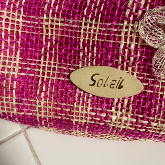 VTG Y2K Pink Woven Bag Wood Handle Clueless Coquette 90s Vibe - Picture 4 of 6